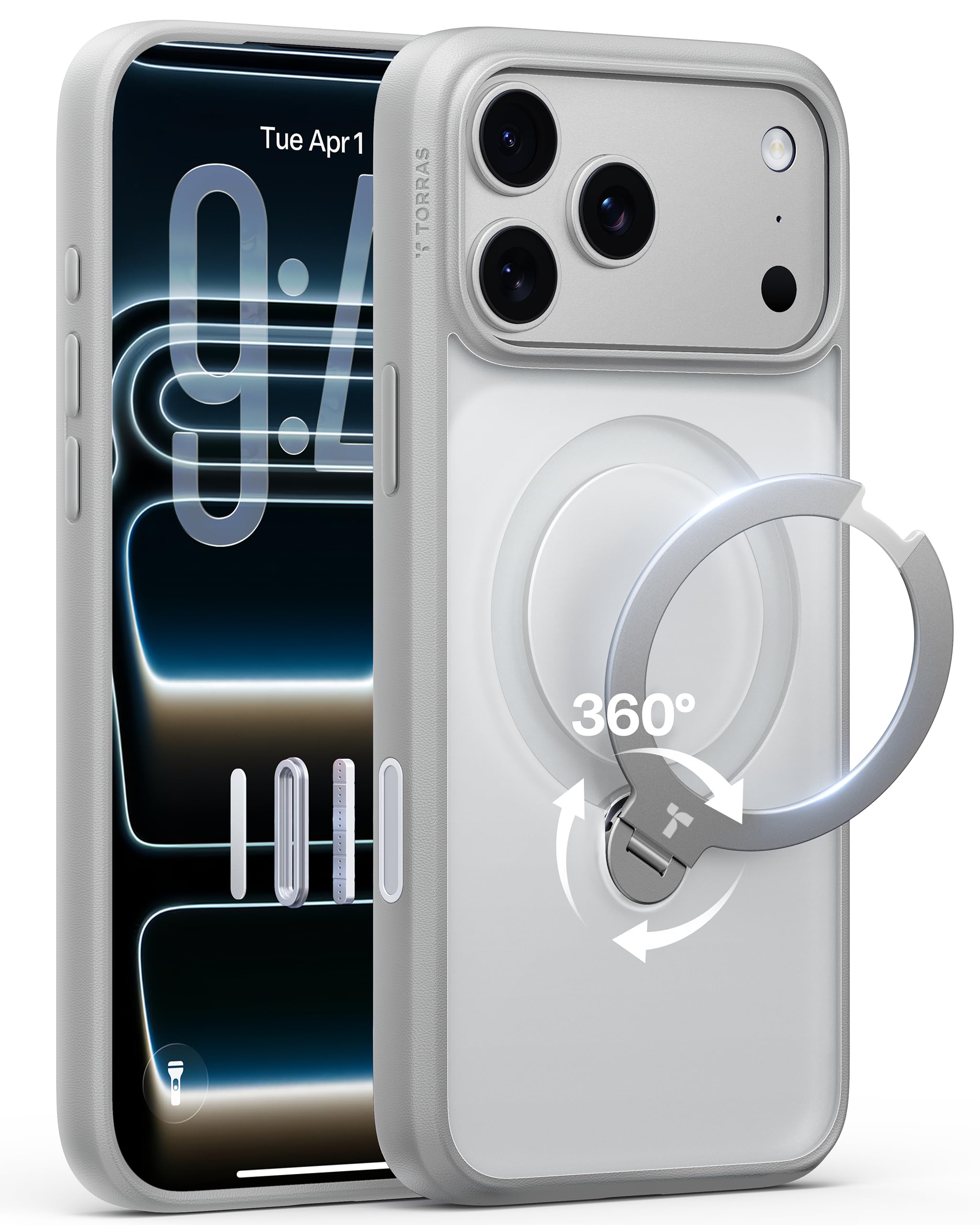 Amazon.com: TORRAS Q3 Spin for iPhone 17 Pro Case, 360 Magnetic
